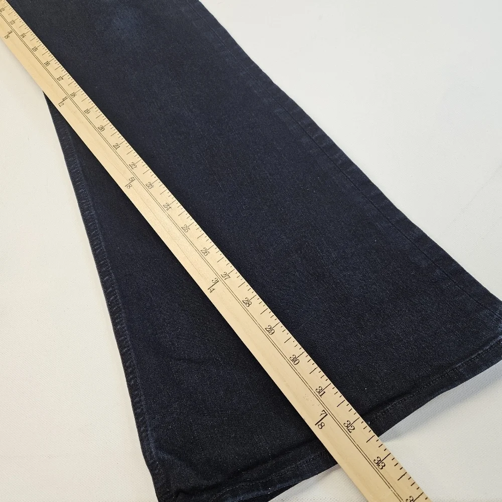 Rag & Bone Elephant Bell Flare Jeans Womens 27 Dark Blue Indigo Overdye Stretch - Picture 6 of 10